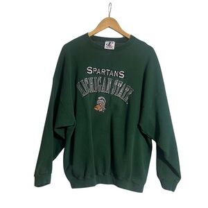 Vintage Green Michigan State Crewneck Sweater